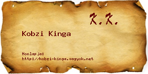 Kobzi Kinga névjegykártya