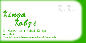 kinga kobzi business card